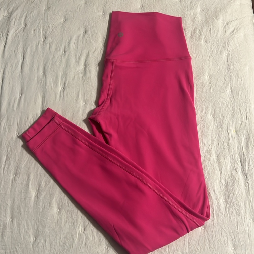 Lululemon Align High Rise Leggings Sonic Pink 28” size 6